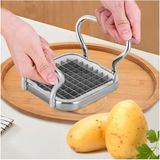 abnturk 1 Adet Pratik Kaliteli Paslanmaz Çelik Patates Kesici Meyve Sebze Dilimleyici Doğrayıcı Aparat - Renkli