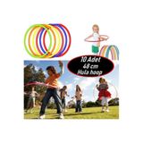 abnturk 10 Adet Bel Çevirme Çemberi Hulahop Renkli Hula Hop 48 cm Hulalop Çember Jimnastik Çemberi Hulohop
