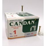 abnturk 100 Adet Paslanmaz Çelik Beton Çivili 1 No 4.5mm Kroşe En Sağlıklı Sağlam Kablo Montajı Özel Üretim - Krokodil