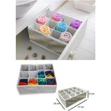 Abnturk 12 Bölmeli Çekmece Içi Düzenleyici Organizer - Çizgili Tasarım 25X31X12 cm - Beyaz - Krem - çekmece düzenleyici