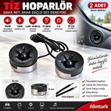 Abnturk 2 Adet 40MM Tiz HOPARLÖR-250W 97DB Yüksek Hassasiyet Tiz Engelleyici - Siyah