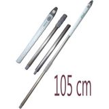 abnturk 2 Adet Demonte Metal Mop Paspas Sopası 105CM Sıkmalı Taplet Mop Sapı Kırılmayan Demir Borulu Mop Sap