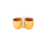 abnturk 2 Adet El Yapımı Doğal Çömlek Toprak Bardak 9cm Su Bardağı brc192930042025