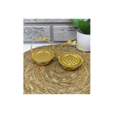 abnturk 2 Adet Gold Renk Fiyonk Detaylı Kahve Yanı Sunumluk Lokumluk brc164821032025
