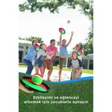 abnturk 2 Kişilik At Tut Top Yakalama Seti Çocuk Bahçe Plaj Deniz Havuz Spor Oyuncağı Eğlenceli Tenis Oyunu