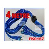 Abnturk 2 Rca-4 Rca Süper Oto Ses Anfi Kablosu 4 Metre