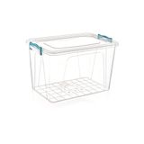 Abnturk 20 Litre Kilitli Kapak Dikdörtgen Kiler Saklama Kabı 48X31 H:20cm Her Gıdaya Uygun Sağlıklı Plastik