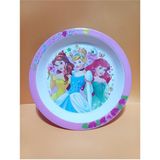 abnturk 21 cm Disney Prensesleri Çocuk Yemek Tabağı (Bella- Cinderella- Ariel Desenli ) - Pembe