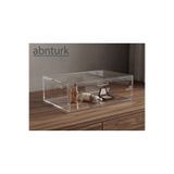 abnturk 23x14cm Şeffaf Akrilik Çekmeceli Makyaj Düzenleyici Çekmece İçi Kozmetik Organizer Box Kutusu