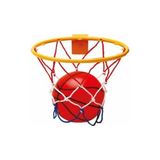 Abnturk 24 cm Mini Basketbol Potası Fileli Duvara ve Kapıya Monte Edilebilir 4 Adet Mini Top Hediyeli Çocuk Eğitici Oyun Seti - Beyaz - Koyu Kırmızı - 3+ Yaş