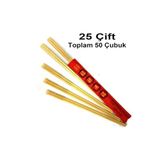 abnturk 25 Çift 50 Adet 24 Cm Bambu Chopstick Çin Çubukları Japon Çubukları Yemek Çubuğu, abn25-3-10-2025