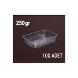 abnturk 250gr’lık 100 Adet 14x10cm Dikdörtgen Gıdaya Uygun Yemek Kabı Pilav Tabağı brc144523032025