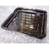 abnturk 37X34CM Emaye Fırın Tepsisi Siyah Iç Dış Yüzeyi Sağlıklı Kaliteli Çinko Dikdörtgen Börek Tepsisi N34