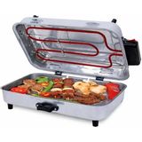 Abnturk 38 cm Standart Boy Elektrikli Izgara Dumansız Mangal Elektrikli Barbekü 4 Şişli - Gri