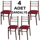 abnturk 4 Adet Metal Sandalye Standart Boy Yemek Masası Iskemlesi Ucuz Kargo Ücretli Istanbul Içi Özel Satış
