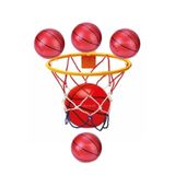 abnturk 4 Adet Top Hediye Ile Kapıya Duvara Monte 24cm Basketbol Potası Eğiten Öğreten Fileli Basket Çemberi