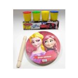 abnturk 4 Renk Oyun Hamuru Hediyeli Unicorn Model Merdaneli Oyun Sofrası Seti 25CM SOFRA-24CM MERDANE-4X50GR