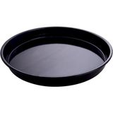 Abnturk 40X6CM Emaye Fırın Tepsisi Yüksek Isıya Dayanıklı Yuvarlak Dünyada En Iyi Çinko Tepsi En Sağlıklı Emaye Börek Baklava Tepsisi Yaşam Boyu Garantili Piano Black Serisi Çizilmez Siyah Cam Sırlı Türk Malı - 42 cm