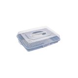 abnturk 45x27 ebatlarında 10 cm derinliğnde Diktorgen Kilitli Kapaklı Pasta Kek Börek Borcam Taşıma Saklama