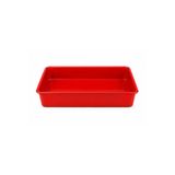 Abnturk 48X33X8CM Kırmızı Plastik Peynir Leğeni Büyük Boy Peynir Küveti Çok Amaçlı Derin Tepsi