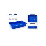 abnturk 48x33x8cm Mavi Plastik Peynir Leğeni Büyük Boy Peynir Küveti Çok Amaçlı Derin Tepsi