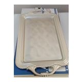 abnturk 49X27 cm Diktörgen Çay Tatlı ve Sunum Tepsisi Gümüş Tepsi