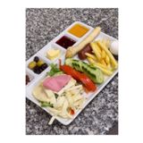 abnturk 5 ADET 33x26cm Melamin Kahvaltılık 6 bölmeli Termo 6 Gözlü Çocuk tabldot tepsisi