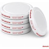 Abnturk 5 Adet 82mm Silikon Contalı Sızdırmaz Beyaz Metal Kavanoz Kapağı-Konserve Reçel Kapağı Standart 1 kiloluk 1000cc 1 litre Cam Konserve Kavanozu İçin - 1 lt