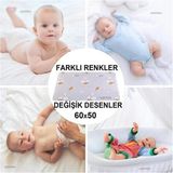 abnturk 5 Adet Bebek Bezi Değiştirme Şiltesi Su Geçirmez Çift Katlı Yıkanan Tekrar Kullanılan Yatak Örtüsü - Standart - Renkli