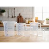 abnturk 5 Adet Dereceli Ölçü Kapları,5 Litre, 3 Litre , 2 Litre , 500 ml Şeffaf - 5 lt