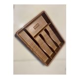 abnturk 5 Bölmeli kaşıklık 29x36 cm Ahşap Görünümlü Çekmece İçi Kaşıklık