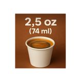 abnturk 50 Adet Baskısız Karton Zemzem Bardağı 2,5 oz Espresso, Mırra, Zemzem Bardağı