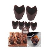 abnturk 50 adet Kağıt Muffin Kek Kapsülü ince Tulip Kapsül Cupcake Kalıbı