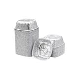 abnturk 50 Adet Kare Alüminyum Sütlaç Kasesi 10X10CM 240GR Aşure Kabı Yüksek Isıya Dayanaklı Fırın Için Kap