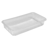 abnturk 500GR’LIK 100 Adet 20X10CM Dikdörtgen Gıdaya Uygun Yemek Kabı Pilav Tabağı - 500 ml - Şeffaf