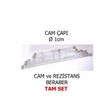 abnturk 50Cm Quartz Cam 600W Rezistans Tel Set Şömine Soba Yedek Parça, Tek Ebat, 50abn2610251840, Şeffaf, Erkek