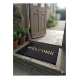 abnturk 57x38cm Dış Mekan Kapı Önü Paspas Siyah Welcome Yazılı Kapı Önü Paspas