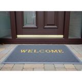 abnturk 58X38 Dikdörtgen Kapı Önü Paspas Welcome Yazılı Gri Paspas - 58 x 66 cm