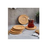 abnturk 6 Adet 1. Kalite Yuvarlak Bambu Çay ve Kahve Fincanı Altlığı brc220407012025