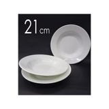 abnturk 6 Adet %100 Kırılmayan Melamin 21cm Çukur Yemek Tabağı Tüm Derbelere Dayanıklı Sulu Ömürlük Tabak