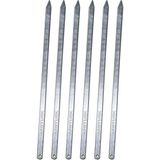 abnturk 6 Adet Adana Kebap Şişi 50 cm Boy 16 mm En Barbekü Mangal Şiş Set Metal Üzeri Paslanmaz Galveniz Kaplı