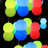 abnturk 7 Renk Değiştiren LED Işıklı 80MM Pilli Gece Lambası - Dekoratif Küre - Parti Lambası - RGB