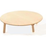 Abnturk 70 cm Katlanır Ahşap Ayaklı Mat Ahşap Yüzet Yufka Hamur ve Yer Sofrası - 10 lt