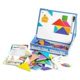 Abnturk 96 Parça Manyetik Tablet Tangram Zeka Geliştirici Eğitici Yazı Tahtası - Renkli