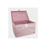 abnturk Alas Mini Katlanır Kumaş Saklama Kutusu 40x30x26 Çok Amaçlı Kapaklı Kumaş Kutu Duvarlı Hurç Sandık