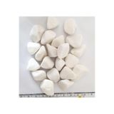 abnturk Bahçe Saksı Beyaz Dekorasyon Taşı - Vernikli Tozsuz Parlak Dolomit Taşı 145 ie 150 Adet 1-2 cm de