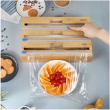 abnturk Bambu 3’lü Streç Film ve Folyo Kesici Streç Folyo Kutusu 22X34 cm - 22 x 34 cm