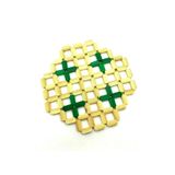 abnturk Bambu Nihale Isıya Dayanıklı Çaydanlık Altı Yeşil-Krem 17x17 Cm, cydnlıkalt10-ocıt