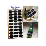 abnturk Beyaz Yazan Özel Kalem Hediyeli 25 Adet Kara Tahta Sticker Şişeleri Kavanozları Kolayca Etiketleyin abn2903251526