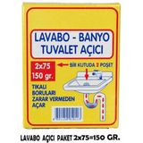 abnturk Bir Kutuda Iki Poşet (75GR+75GR) Etkili Lavabo Tuvalet Banyo Gider Açıcı